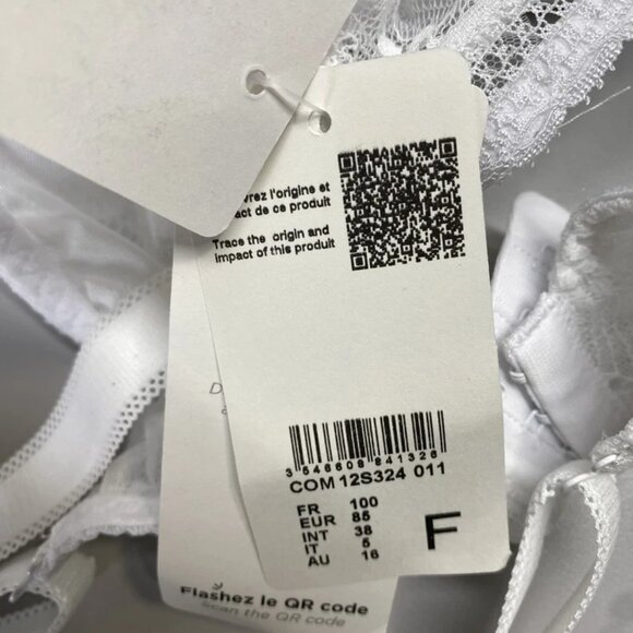 Simone Pérèle Comète Molded Underwire Unlined Bra Size: 38F | Color: White - Picture 6 of 6